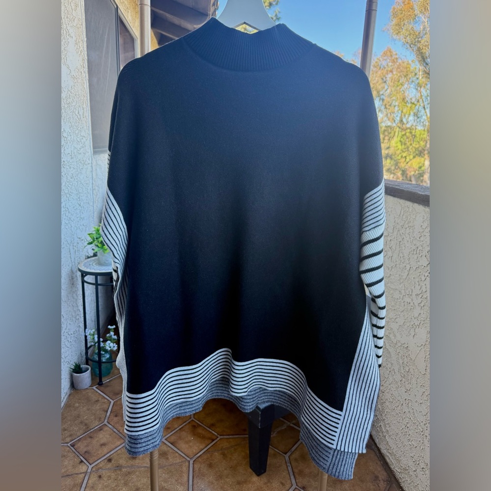 CHICWISH Black and White Striped Women's Sweater
